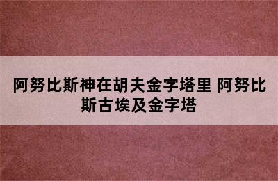 阿努比斯神在胡夫金字塔里 阿努比斯古埃及金字塔